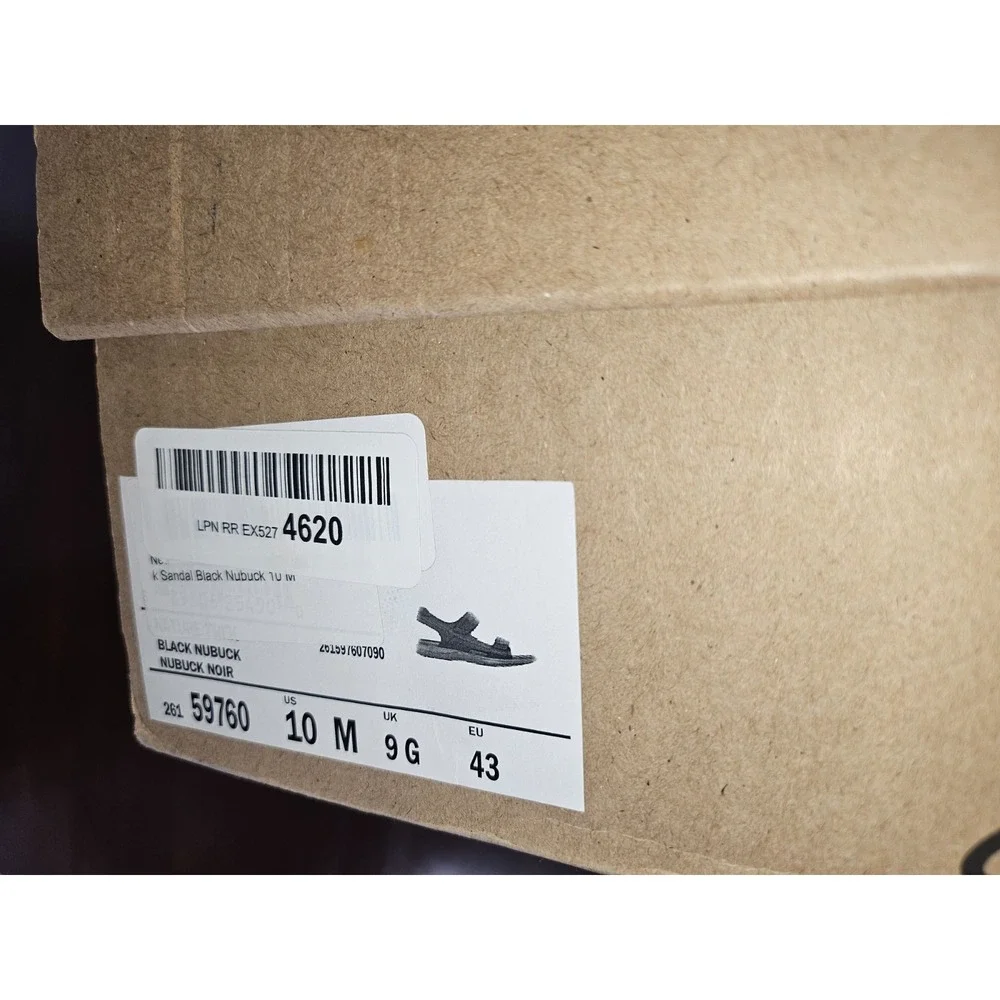 Clarks Nature Trek Black Nubuck‎ Leather Casual Sandal 59760 Men's 10 M